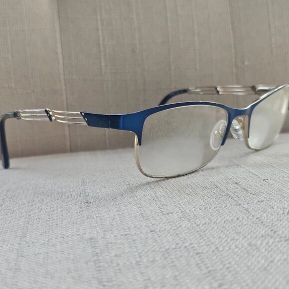 Safilo Emozioni Women Eyeglasses Gold/Blue Tone EM4364 Eye Wear Made in Italy - Picture 3 of 12